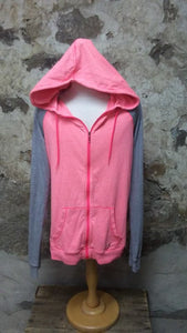 Veste capuchon rose et grise Under Armour M