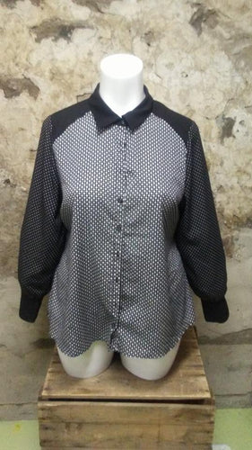 Chemise noire et blanche Addition Elle gr18