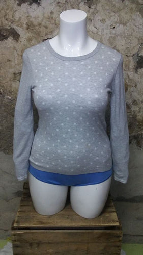 Chandail gris à pois blancs Tommy Hilfiger M