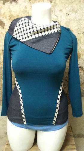 Chandail bleu et gris de Créations Encore L/XL