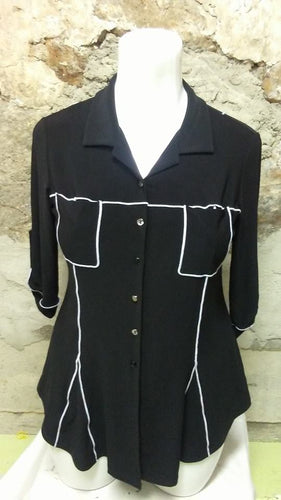 Tunique noire et blanche de Joseph Ribkoff gr16