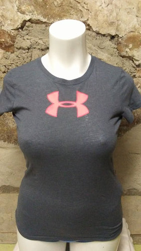 T-Shirt gris et rose de Under Armour M