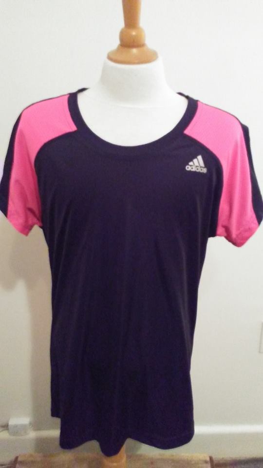 T-Shirt noir et rose Adidas M